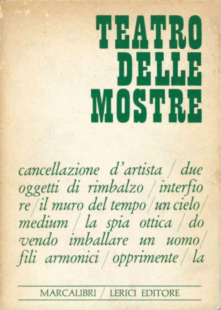 Catalogo della mostra Teatro delle mostre, 1968