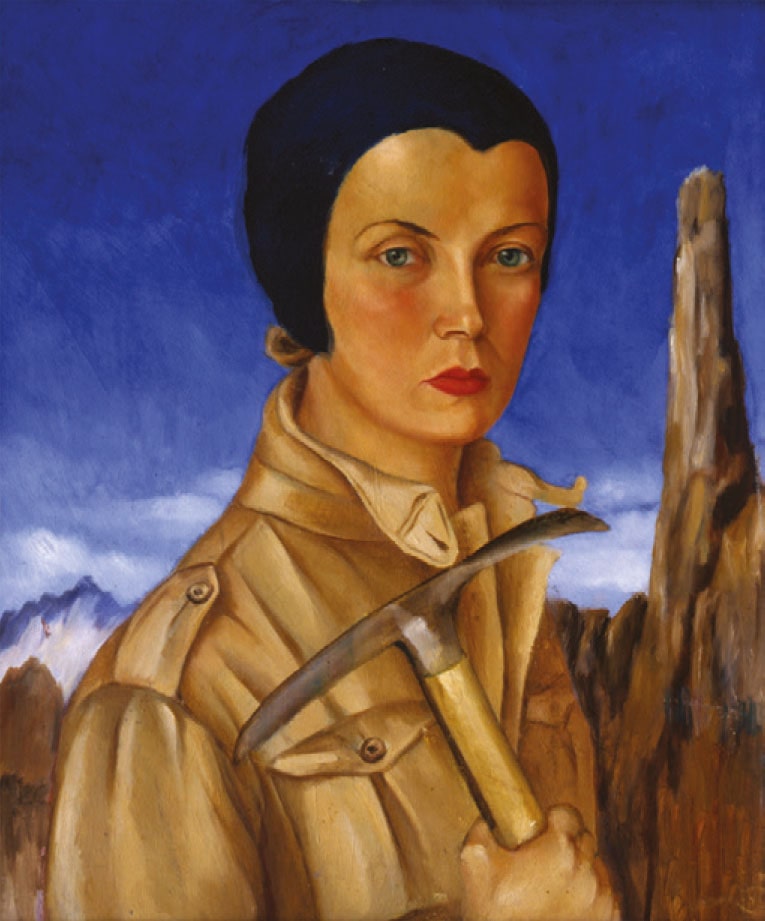 Topazia Alliata, Autoritratto da alpinista, 1933. Collezione Dacia e Toni Maraini